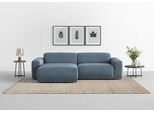 Ecksofa TRENDMANUFAKTUR "Braga, mit hochwertigem Kaltschaum, L-Form, in Cord erhältlich", blau (blau horizon), B:255cm H:72cm T:160cm, 100% Polyester, Sofas, Ecksofa, modernes Sofa, Couch mit hohem Sitzkomfort, 255/72/160 cm (B/H/T)