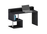 Schreibtisch HOME AFFAIRE "Esse, modernes Design", grau (schieferfarben, schieferfarben), B:140cm H:92,5cm T:60cm, Tische, Schreibtisch, in verschiedenen Breiten, mit und ohne Monitoraufsatz, Made in Italy