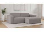 Ecksofa OTTO HOME "Koa, 228 cm, L-Form, Modulsofa in Cord, Chenille, Struktur, Webstoff", taupe, B:228cm H:88cm T:159cm, 100% Polyester, Sofas, Ecksofa, Designsofa, weicher Lounge-Sitzkomfort, Welleunterfederung, bodentief