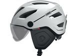 Fahrradhelm ABUS "PEDELEC 2.0 ACE" Gr. L, weiß (pearl weiß), Helme, L Kopfumfang: 56cm - 62cm