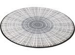 Teppich "Cascara" Gr. 9, grau, H:7mm Ø:85cm, Kunstfaser, WASH+DRY BY KLEEN-TEX, Teppiche, Teppich, rutschhemmend, In- und Outdoor geeignet, waschbar, Wohnzimmer