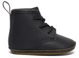 Lauflernschuh DR. MARTENS "1460 CRIB", Baby, Gr. 16, schwarz, Leder, Synthetik, Schuhe Lauflernschuh, Babyschuh, Kinderstiefel, Schnürstiefel mit Schnürung