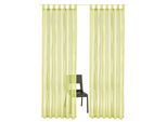 Gardine OTTO HOME "Dimona" Gr. 5, grün, B:140cm H:265cm, Voile, Polyester, Gardinen, Gardine, 2er-Set, Voile, Polyester, Wellen