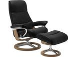 Relaxsessel STRESSLESS "View", schwarz (schwarz batick), B:91cm H:110cm T:85cm, Leder BATICK: BATICK ist ein leicht korrigiertes, durchgefärbtes und genarbtes Möbelleder, bei dem die meisten Unebenheiten und Spuren in der Regel entfernt wurden.;Leder PALOMA: PALOMA ist ein durchgefärbtes Semianilin-Möbelleder mit natürlicher Narbung.;ROHLEDER Stoff Q2 FARON: Ein fester zuverlässiger Bouclé mit ein
