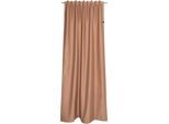 Vorhang "Soft" Gr. 1, braun (bronzefarben), B:130cm H:250cm, Jacquard, Polyester, SCHÖNER WOHNEN-KOLLEKTION, Gardinen, Vorhang, mit Lederapplikation