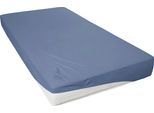 Spannbettlaken PRIMERA "Teddy-Flausch für Kinder", blau, B:70cm L:140cm, Biber, Obermaterial: 80% Baumwolle, 20% Polyester, Bettlaken, Spannbettlaken, Geeignet für Größe 70x140 cm, kuschelig weich