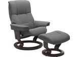 Relaxsessel STRESSLESS "Mayfair", grau (dunkelgrau dinamica), B:79cm H:101cm T:73cm, Leder BATICK: BATICK ist ein leicht korrigiertes, durchgefärbtes und genarbtes Möbelleder, bei dem die meisten Unebenheiten und Spuren in der Regel entfernt wurden.;Leder PALOMA: PALOMA ist ein durchgefärbtes Semianilin-Möbelleder mit natürlicher Narbung.;ROHLEDER Stoff Q2 FARON: Ein fester zuverlässiger Bouclé mi