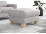 Polsterhocker HOME AFFAIRE "Summer", silber, B:77cm H:48cm T:67cm, 95% Polyester, 5% Polyamid, Hocker, Polsterhocker, inkl. Stauraum, Cord-Bezug