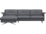 Ecksofa FLEXLUX "Glow bequem und komfortabel durch hochwertigen Sitzaufbau, L-Form", blau (navy blau), B:273cm H:81cm T:158cm, 62% Polyester/17%Baumwolle/14%Viscose/7%Leinen, Sofas, Ecksofa, Modernes skandinavisches Design