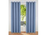 Vorhang OTTO HOME "Parry, Ösen, 2er Set, blickdicht, Topseller" Gr. 3, blau, B:140cm H:225cm, Polyester, Recyceltes Material, Gardinen, Vorhang, 2-er Set, blickdicht, monochrom, basic