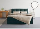 Boxspringbett "Addyson", grün (hunter), B:170cm L:230cm, 88% Polyester, 12% Polyamid, LEGER HOME BY LENA GERCKE, Komplettbetten, Boxspringbett, Boxspringbett inkl. Topper, 2 Matratzen