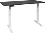 Schreibtisch MÄUSBACHER "Big System Office", schwarz-weiß (weiß matt, schwarzstahl, weiß matt, schwarzstahl), B:160cm, Tische, Schreibtisch, Breite 160 cm, elektrisch höhenverstellbar