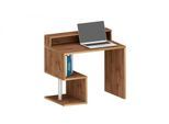 Schreibtisch HOME AFFAIRE "Esse, modernes Design", braun (wotan eichefarben, wotan eichefarben), B:100cm H:92,5cm T:50cm, Tische, Schreibtisch, in verschiedenen Breiten, mit und ohne Monitoraufsatz, Made in Italy