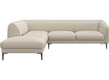Ecksofa FLEXLUX "Belle Designsofa, L-Form, B/T 268/209 cm", weiß (sanftes weiß), B:268cm H:74cm T:209cm, 100% Polyester, Sofas, Ecksofa, Skandinavisches Design, In hochwertiger Verarbeitung