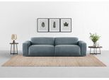 Big-Sofa TRENDMANUFAKTUR "Braga Japandi-Design, mit hochwertigem Kaltschaum, Megasofa, in Cord", blau (blau horizon), B:254cm H:72cm T:107cm, 100% Polyester, Sofas, Big-Sofa, modernes Big-Sofa, Couch mit hohem Sitzkomfort, 254/72/107 cm (B/H/T)
