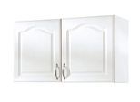 Hängeschrank WIHO KÜCHEN "Linz", weiß (front: landhaus weiß, korpus: weiß), B:100cm H:56,5cm T:35cm, Schränke, Hängeschrank, 100 cm breit