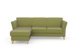 Ecksofa SIT & MORE "Visby L-Form", grün, B:248cm H:87cm T:162cm, Sofas, Ecksofa, Wahlweise mit Bettfunktion und Bettkasten, frei im Raum stellbar