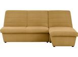 Ecksofa "LOOKS VIII L-Form", gelb (senf), B:214cm H:92cm T:168cm, 100% Polyester, LOOKS BY WOLFGANG JOOP, Sofas, Ecksofa, Quersteppung, ohne Armlehnen, in zwei verschiedenen Größen
