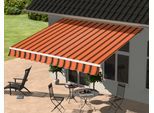 Gelenkarmmarkise KONIFERA "Fuengirola", orange (orange, braun), B:350cm, Polyester, Markisen, Gelenkarmmarkise, Breite/Ausfall: 350/200 cm, Neigungswinkel verstellbar