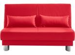 Schlafsofa HOME AFFAIRE "Gina", rot, B:140cm H:86cm T:195cm, 100% PU, Sofas, Schlafsofa, mit einem Handgriff vom Sofa zum Bett