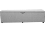 Hockerbank HOME AFFAIRE "Standard", grau (hellgrau), B:160cm H:42cm T:40cm, Struktur fein (100% Polyester) für Bett »Classico«, »Piazza«, »Premium« und »Vega«;Struktur (100% Polyester) für Bett »Crato« und »Lucina«;Struktur (60% Baumwolle, 40% Leinen) für Bett »Kiss«;Kunstleder für Bett »Natura«;Struktur (100% Polyester) für Bett »Nordica«, Hocker, Hockerbank, Breite 120cm oder 160cm, auch als Gar