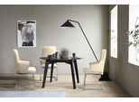 Polsterstuhl STRESSLESS "Laurel", beige (vanilla paloma, schwarz matt), B:58cm H:105cm T:60cm, Leder PALOMA: PALOMA ist ein durchgefärbtes Semianilin-Möbelleder mit natürlicher Narbung., Stühle, Polsterstuhl, High Back mit Armlehne, Größe L, mit Beinen aus Stahl in Schwarz matt