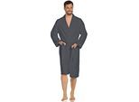 Unisex-Bademantel VOSSEN "Dallas, ideal für Sauna & Spa, Hotelbademantel, Morgenmantel" Gr. M, grau (anthrazit), L:110cm, Webvelours, Hausmäntel, Unisex-Bademantel, für Damen & Herren, reine Baumwolle, mit Kimono-Kragen
