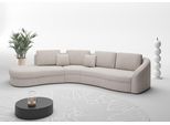 Ecksofa SIT & MORE "Jazz L-Form", beige (nature), B:366cm H:88cm T:230cm, 95% Polyester 5% Polyamid, Sofas, Ecksofa, In weiteren Größen erhältlich
