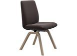 Polsterstuhl STRESSLESS "Laurel", braun (chocolate paloma, walnuss), B:49cm H:92cm T:59cm, Leder PALOMA: PALOMA ist ein durchgefärbtes Semianilin-Möbelleder mit natürlicher Narbung., Stühle, Polsterstuhl, Low Back, Größe L, mit schräggestellten Beinen in Walnuss