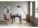 Polsterstuhl STRESSLESS "Laurel", braun (copper paloma, eiche natur), B:49cm H:92cm T:59cm, Leder PALOMA: PALOMA ist ein durchgefärbtes Semianilin-Möbelleder mit natürlicher Narbung., Stühle, Polsterstuhl, Low Back, Größe M, mit schräggestellten Beinen in Eiche natur