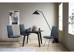 Polsterstuhl STRESSLESS "Laurel", blau (blau dinamica, chrom glänzend), B:57cm H:105cm T:60cm, Microfaser DINAMICA (88% Polyester, 12% Polyurethan), Stühle, Polsterstuhl, High Back, Größe M, mit Beinen aus Stahl in Chrom glänzend