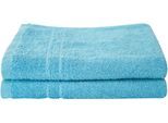 Handtücher DYCKHOFF "Kristall", blau (türkis), B:50cm L:100cm, Frottier, Obermaterial: 100% Baumwolle, Handtücher, Handtücher, mit Bordüren