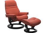 Relaxsessel STRESSLESS "Sunrise", braun (henna), B:79cm H:103cm T:73cm, Sessel, Relaxsessel, mit Classic Base, Größe M, Gestell Schwarz