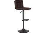 Barhocker HELA "Amanda II H", braun (vintage schlamm), B:40cm H:85cm T:48cm, Hocker, Barhocker, drehbar, höhenverstellbar