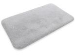 Badematte HOMIE LIVING "Porto Azzurro", grau (licht grau), H:30mm, Polyester, Badematten, Badematte, Badteppich, uni, rechteckig & rund, waschbar, Badezimmerteppich