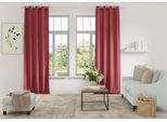 Vorhang OTTO HOME "Parry" Gr. 1, rot (bordeaux), B:140cm H:145cm, Polyester, Recyceltes Material, Gardinen, Vorhang, 2-er Set, blickdicht, monochrom, basic
