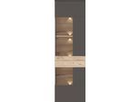 Vitrine FORTE "Como", grau (grau, eichefarben), B:60,4cm H:203,3cm T:41,3cm, Holzwerkstoff, Schränke, Vitrine, Vitrine, Glastüre, LED Beleuchtung, Soft Close Linksanschlag