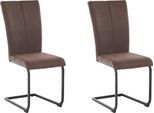 Freischwinger OTTO HOME "Oliver", braun (braun (kansas 8803), schwarz), B:43cm H:98cm T:55cm, Obermaterial: 100% Polyester, Stühle, Freischwinger, Stuhl belastbar bis 120 Kg