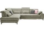 Ecksofa "SO 3400 Sitzhöhe 47cm oder 49cm, Sitztiefe verstellbar, B/T 317/220 cm", grün (famosa grün), B:317cm H:84cm T:220cm, 100% Polyester, SET ONE BY MUSTERRING, Sofas, Ecksofa, Kaltschaumpolsterung, Flachgewebe, whlw. mit Funktionen, Sitzhöhe 47