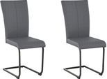 Freischwinger OTTO HOME "Oliver", grau (dunkelgrau (fantasy 8201), schwarz), B:43cm H:98cm T:55cm, Holzwerkstoff, Metall, Polyester, Stühle, Freischwinger, Stuhl belastbar bis 120 Kg