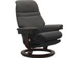 Relaxsessel STRESSLESS "Sunrise", grau (rock paloma), B:79cm H:103cm T:78cm, Leder BATICK: BATICK ist ein leicht korrigiertes, durchgefärbtes und genarbtes Möbelleder, bei dem die meisten Unebenheiten und Spuren in der Regel entfernt wurden.;Leder PALOMA: PALOMA ist ein durchgefärbtes Semianilin-Möbelleder mit natürlicher Narbung.;ROHLEDER Stoff Q2 FARON: Ein fester zuverlässiger Bouclé mit einem