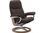 Relaxsessel STRESSLESS "Consul", braun (chocolate paloma), B:78cm H:97cm T:70cm, Leder BATICK: BATICK ist ein leicht korrigiertes, durchgefärbtes und genarbtes Möbelleder, bei dem die meisten Unebenheiten und Spuren in der Regel entfernt wurden.;Leder PALOMA: PALOMA ist ein durchgefärbtes Semianilin-Möbelleder mit natürlicher Narbung.;ROHLEDER Stoff Q2 FARON: Ein fester zuverlässiger Bouclé mit ei