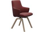 Polsterstuhl STRESSLESS "Laurel", rot (cherry paloma, walnuss), B:58cm H:92cm T:59cm, Leder PALOMA: PALOMA ist ein durchgefärbtes Semianilin-Möbelleder mit natürlicher Narbung., Stühle, Polsterstuhl, Low Back mit Armlehne, Größe L, mit schräggestellten Beinen in Walnuss