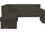 Eckbank HOME AFFAIRE "Umag", grün (khakifarben (arizona 4421)), B:190cm H:89cm T:140cm, Holzwerkstoff, Massivholz, Polyester, Sitzbänke, Eckbank, Sitz und Rücken gepolstert, verschiedene Qualitäten