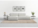 Ecksofa TRENDMANUFAKTUR "Braga, mit hochwertigem Kaltschaum, L-Form, Japandi-Design", silber (silber lining), B:275cm H:72cm T:160cm, 100% Polyester, Sofas, Ecksofa, modernes Sofa, Couch mit hohem Sitzkomfort, 275/72/160 cm (B/H/T)