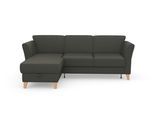 Ecksofa SIT & MORE "Visby L-Form", grau (anthrazit), B:248cm H:87cm T:162cm, Sofas, Ecksofa, Wahlweise mit Bettfunktion und Bettkasten, frei im Raum stellbar