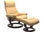 Relaxsessel STRESSLESS "View", gelb, B:78cm H:105cm T:78cm, Sessel, Relaxsessel, mit Classic Base, Größe S,Gestell Wenge