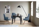 Polsterstuhl STRESSLESS "Laurel", blau (sparrow blau paloma, schwarz), B:58cm H:105cm T:60cm, Leder PALOMA: PALOMA ist ein durchgefärbtes Semianilin-Möbelleder mit natürlicher Narbung., Stühle, Polsterstuhl, High Back mit Armlehne, Größe L, mit schräggestellten Beinen