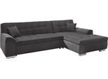 Ecksofa DOMO COLLECTION "Aversa, moderne Steppung, geschwungene Armlehnen, Breite 267cm", braun (espresso), B:267cm H:83cm T:178cm, Struktur weich (100% Polyester);Luxus-Microfaser (100% Polyester);Struktur (100% Polyester), Sofas, Ecksofa, L-Form, wahlweise mit Bettfunktion