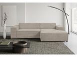 Ecksofa WERK2 "Trento, elegant & zeitlos, Breite 268cm, pflegeleichte Bezüge, L-Form", greige, B:268cm H:70cm T:163cm, 90% Polyester, 10% Nylon, Sofas, Ecksofa, Trento – Sofa mit Eleganz, Komfort und klaren Linien für jeden Raum